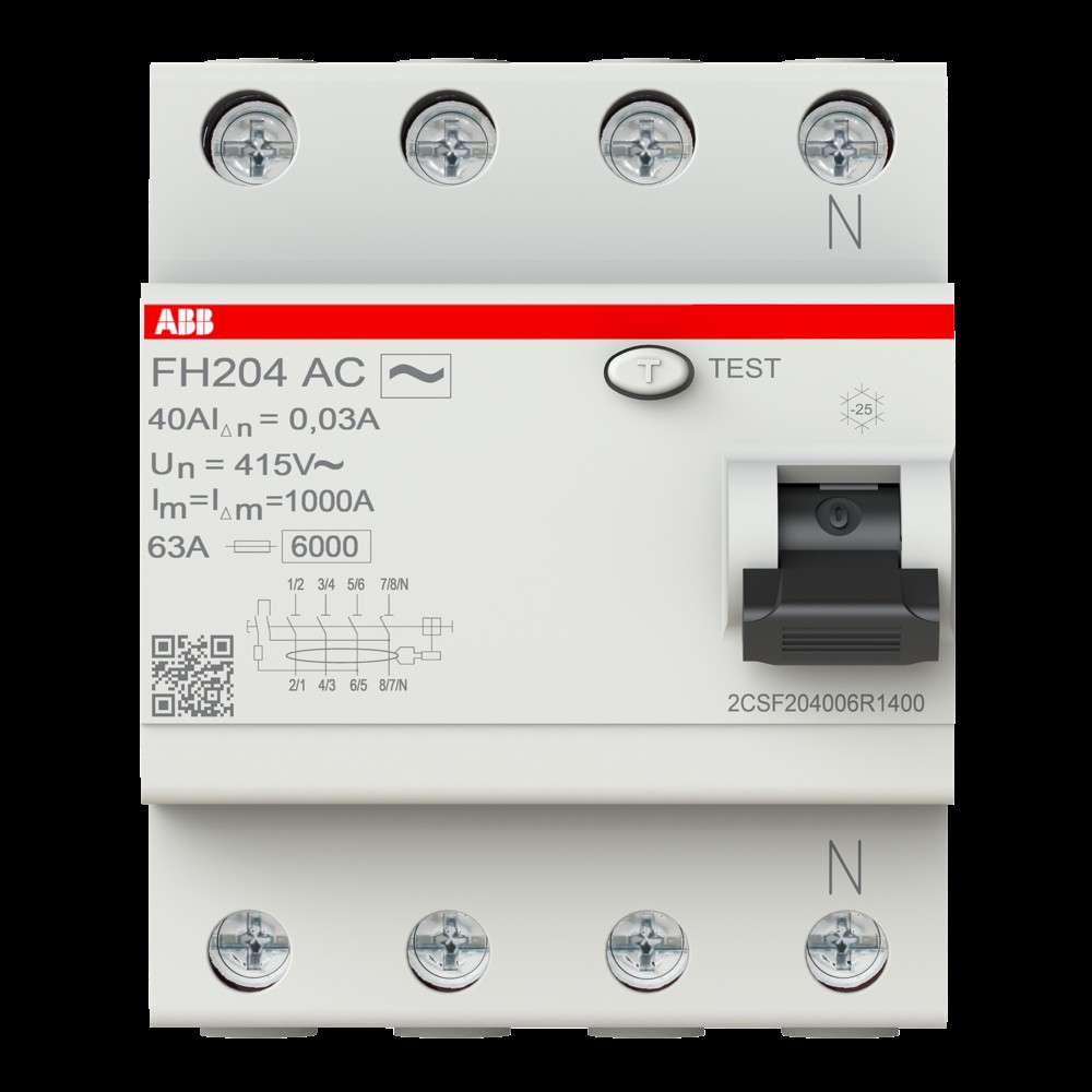 RCCB 40A 30mA 4-Pole